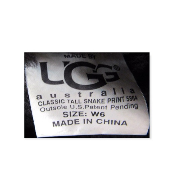 Ugg Australia Classic Tall Snake Print Size 6 Chocolate Brown Sheepskin 5864 - Picture 8 of 12
